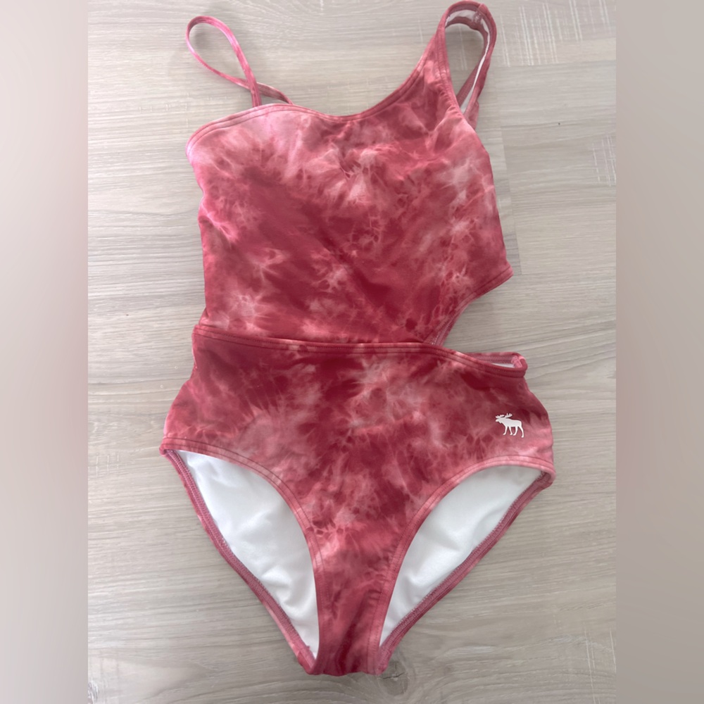 Maroon Abercrombie kids swimsuit